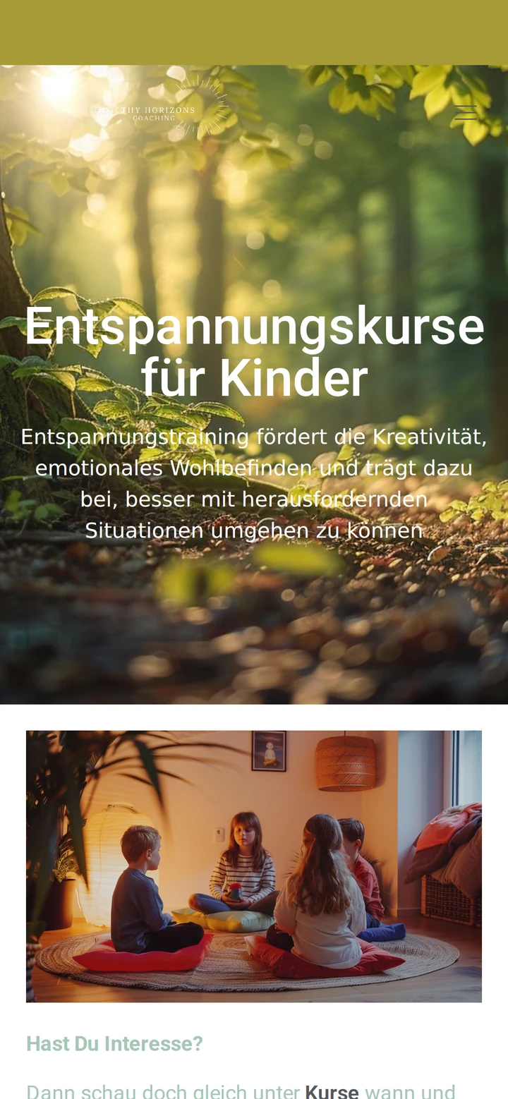 Entspannungs-Trainerin auf dem Smartphone: Kinderkurse