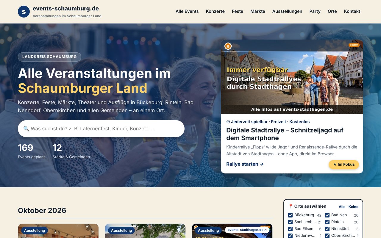 Vorschau der Website events-schaumburg.de