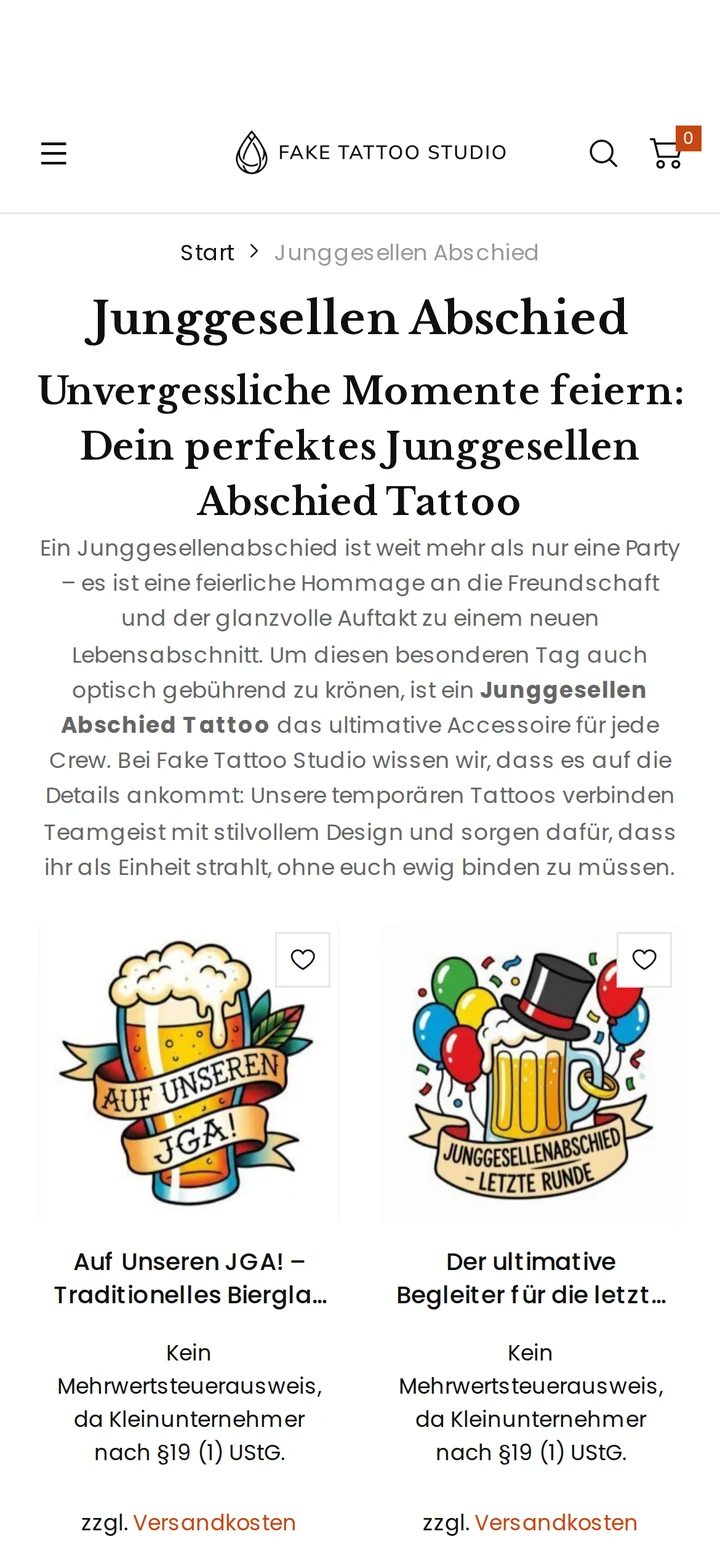 Fake Tattoo Studio auf dem Smartphone: JGA-Motive