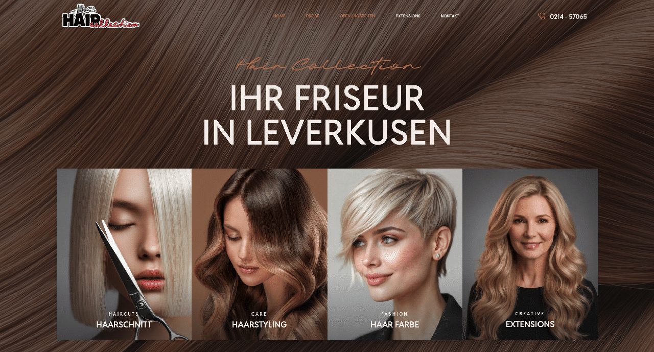 Friseursalon Leverkusen — WordPress · Lokale Auffindbarkeit (Webseite)