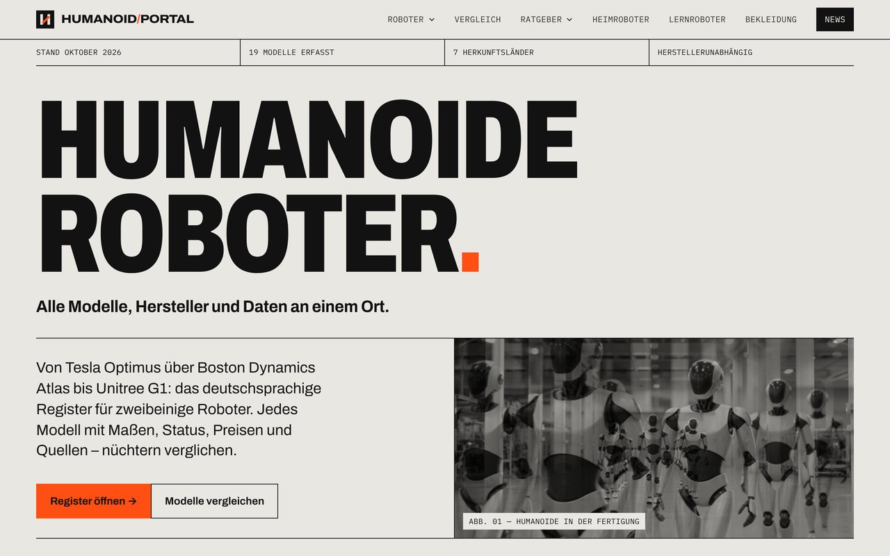 Vorschau der Website humanoid-portal.de