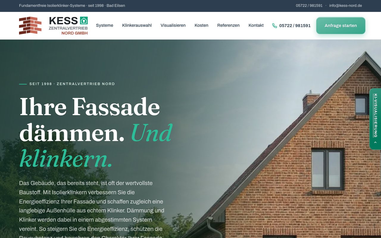Vorschau der Website isolierklinker-zentral.de