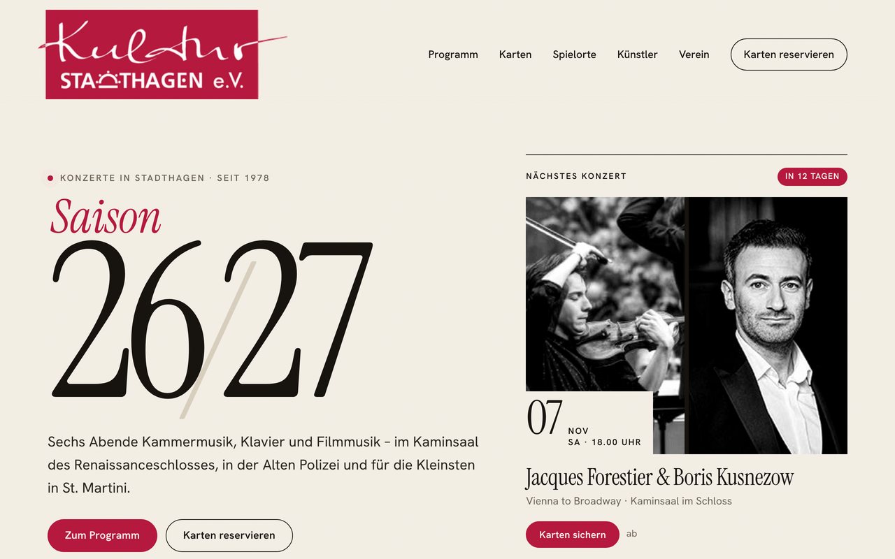 Vorschau der Website kultur-stadthagen.de