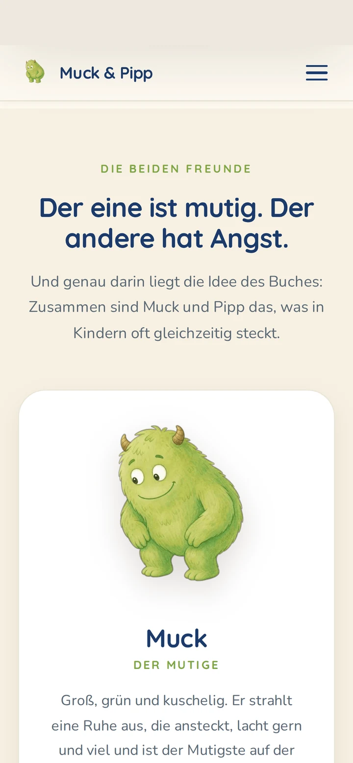 Muck & Pipp und das Mutfunkeln auf dem Smartphone: Die beiden Freunde