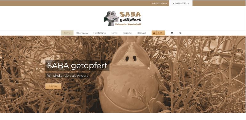 Saba-Getöpfert — Kunst — WooCommerce · Onlineshop (Onlineshop)