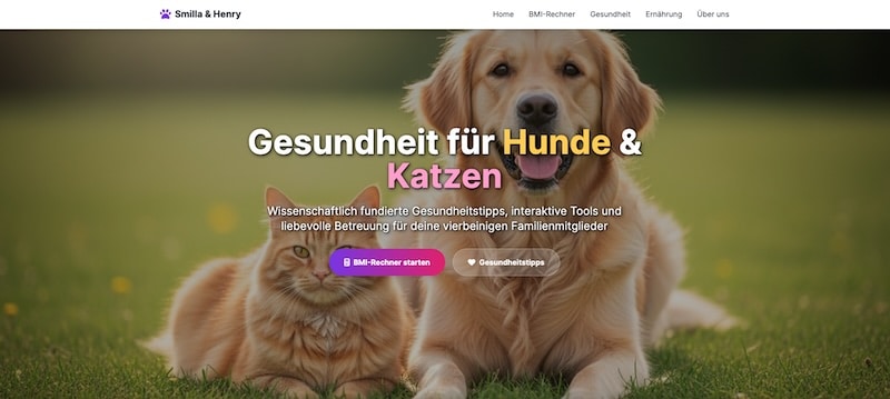 Tiergesundheit — WordPress · Gesundheit (Webseite)