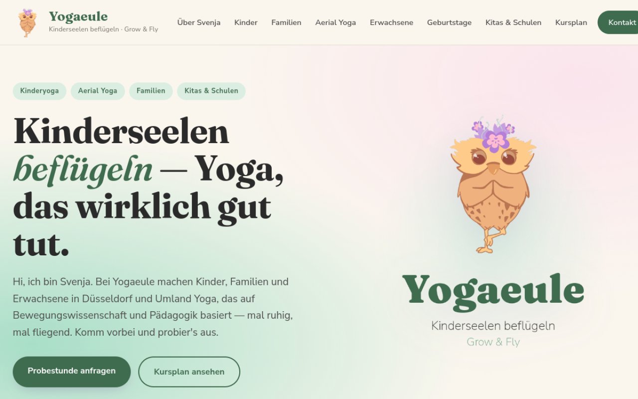 Yogaeule — WordPress · Yoga & Coaching (Webseite)