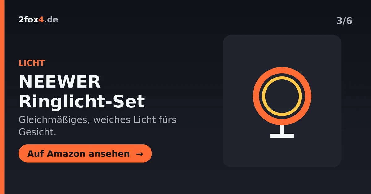 NEEWER Ringlicht-Set mit Stativ – gleichmäßiges Licht für Talking-Head-Reels