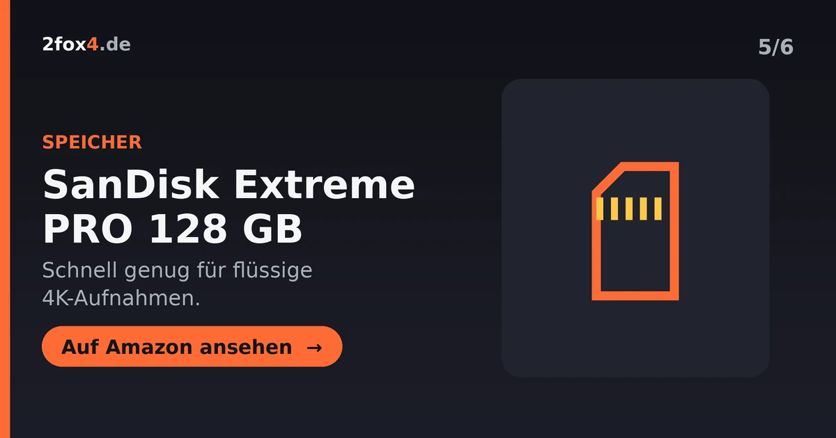 SanDisk Extreme PRO microSDXC 128 GB – schnelle Speicherkarte für Videoaufnahmen