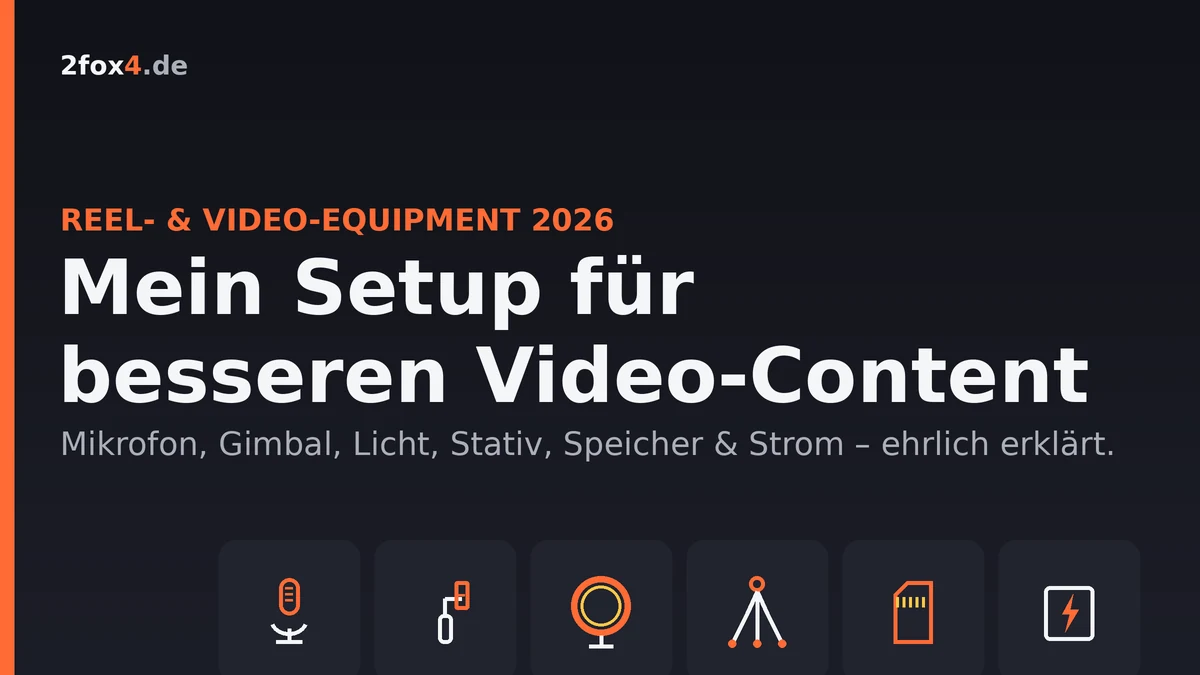 Instagram-Reels-Equipment 2026 – Mikrofon, Gimbal, Ringlicht und Stativ für besseren Video-Content
