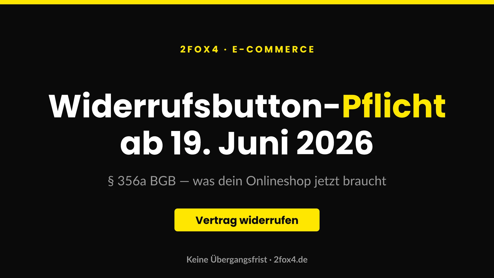 Widerrufsbutton Pflicht 2026 – Onlineshop auf Laptop mit hervorgehobenem Button Vertrag widerrufen