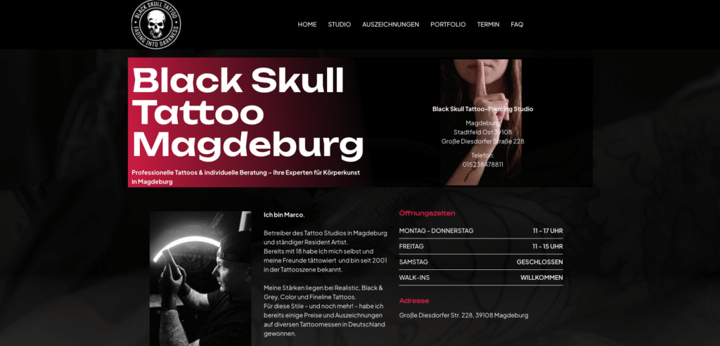 Referenz Blackskull Tattoo