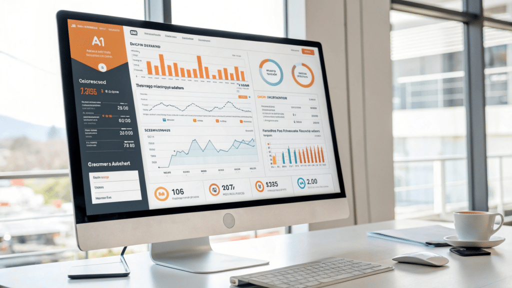Professionelles Analytics-Dashboard zeigt KI-Suchmaschinen Metriken zur Messung der Sichtbarkeit in ChatGPT und Perplexity