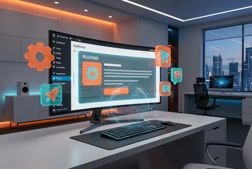 WordPress Dashboard mit den wichtigsten Plugins 2026 – SEO Performance Sicherheit Optimierung