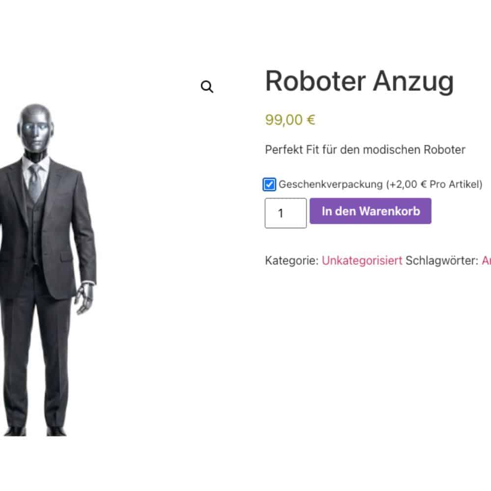 Zusatzfeld kostenlos für Woocommerce - Frontend design