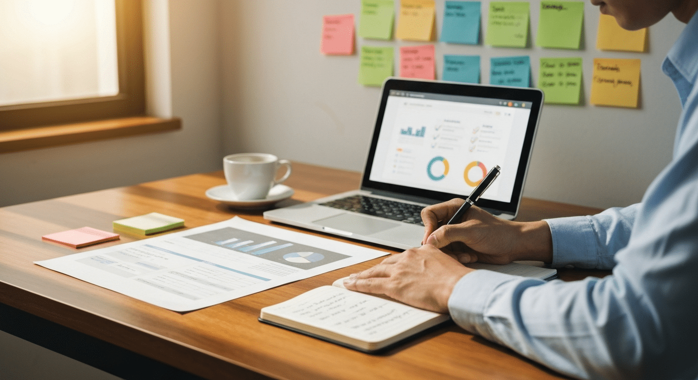 Checkliste auf Klemmbrett für WordPress Digitalisierungsberatung KMU Strategie