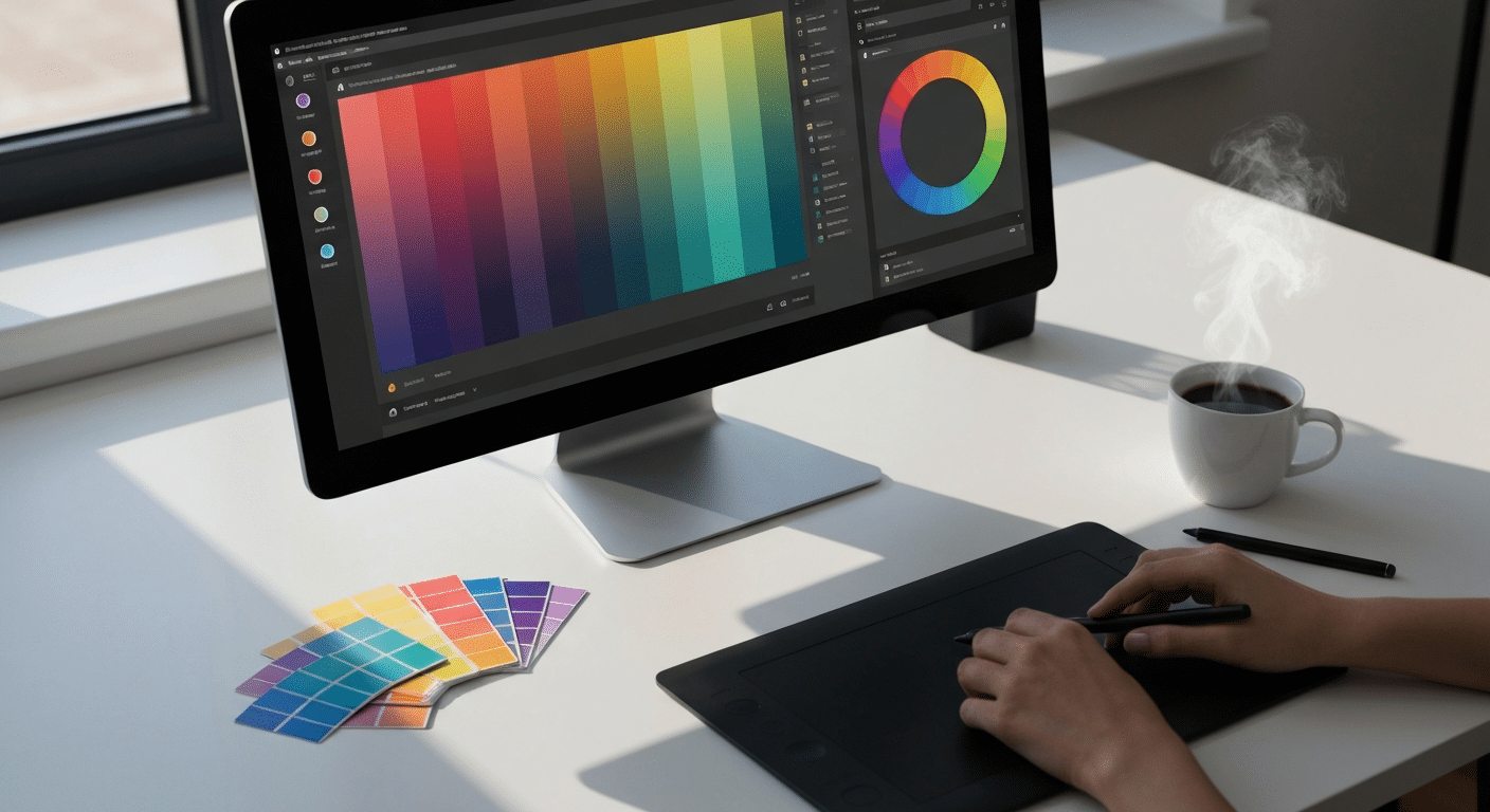 KI Farbdesign Tools wie Adobe Firefly erstellen Webdesign-Farbpaletten automatisch