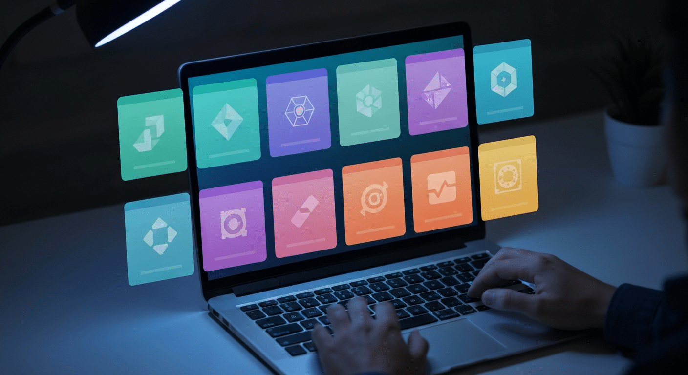 Übersicht der Top 10 kostenlosen KI-Aktionen 2026 für Webdesign geordnet nach Anwendungsbereich